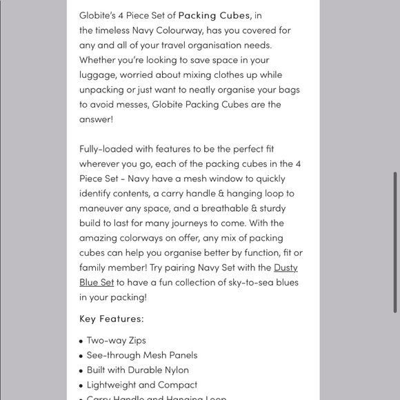 Globite’s 4 Piece Set of Packing Cubes - Picture 6 of 7